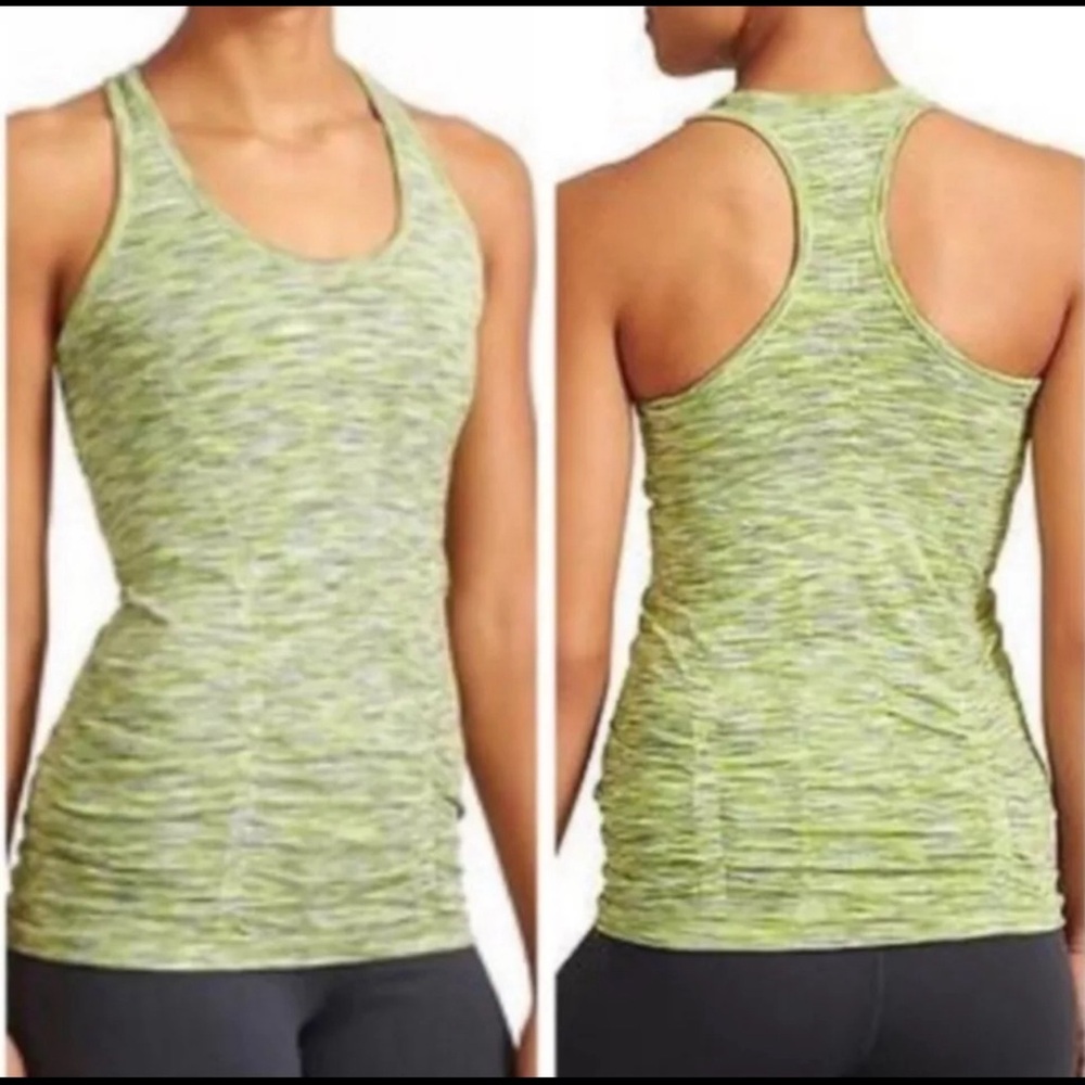 Athleta fastest track tank top women’s size XS seamless green space dye